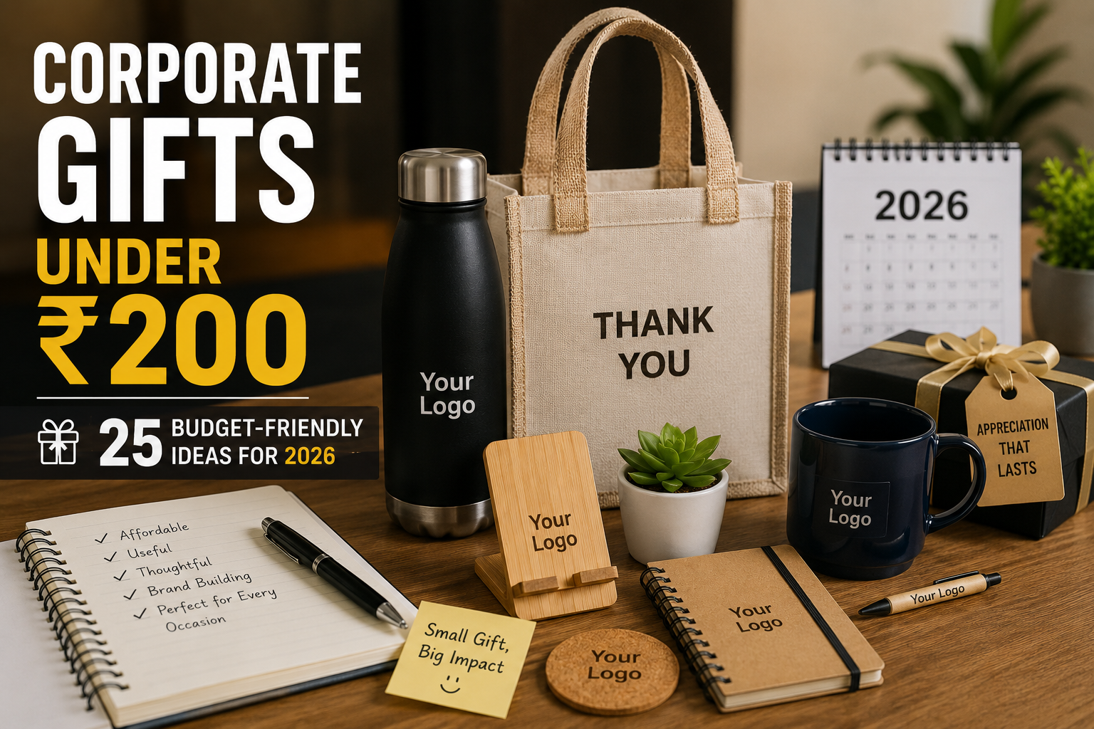 Corporate Gifts Under ₹200: 25 Budget-Friendly Ideas for 2026