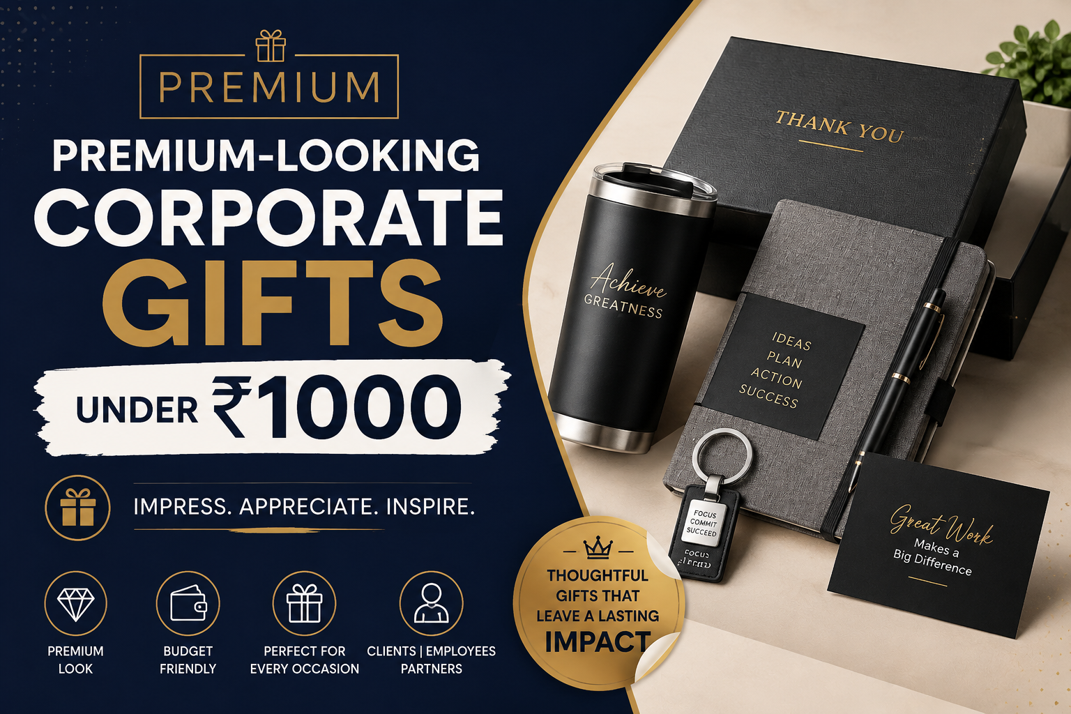 Premium-Looking Corporate Gifts Under ₹1000: 25 Ideas That Don't Feel Cheap