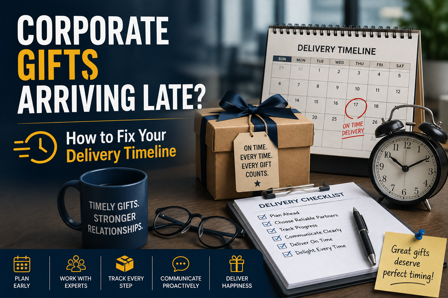 Corporate Gifts Arriving Late? How to Fix Your Delivery Timeline