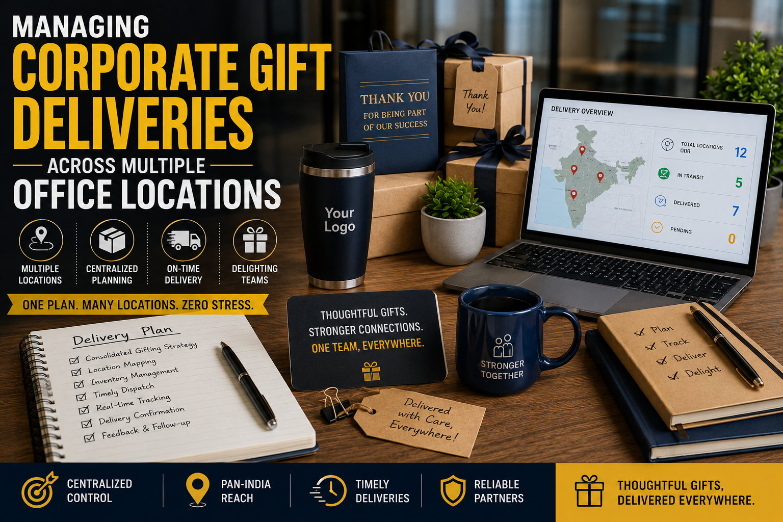 Managing Corporate Gift Deliveries Across Multiple Office Locations