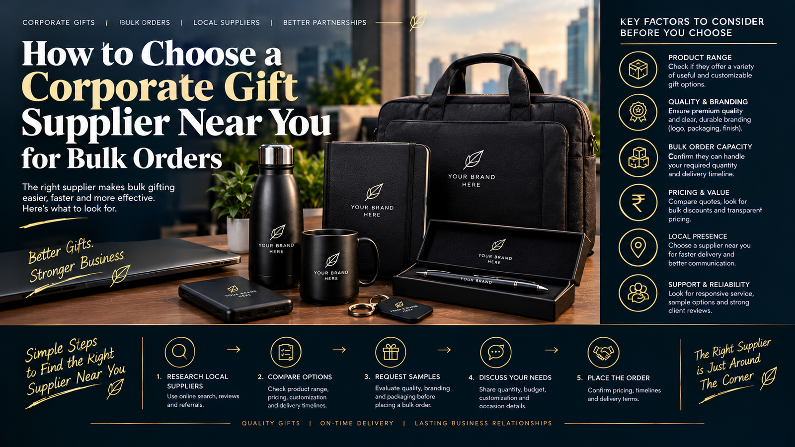 How to Choose a Corporate Gift Supplier Near You for Bulk Orders